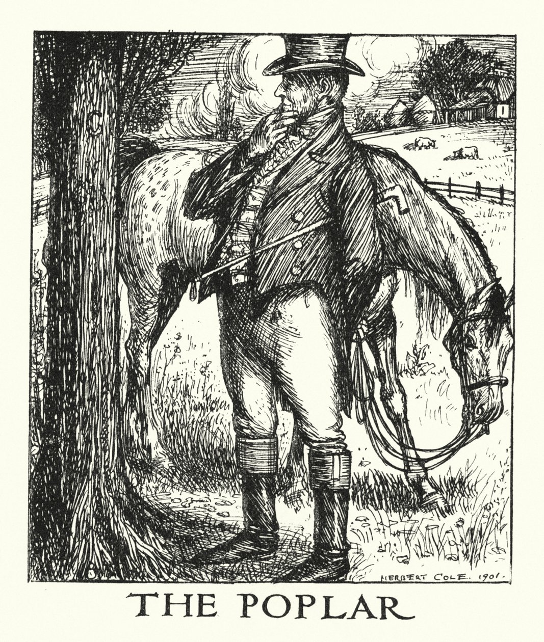 De legendes van Ingoldsby: De populier (litho) door Herbert Cole