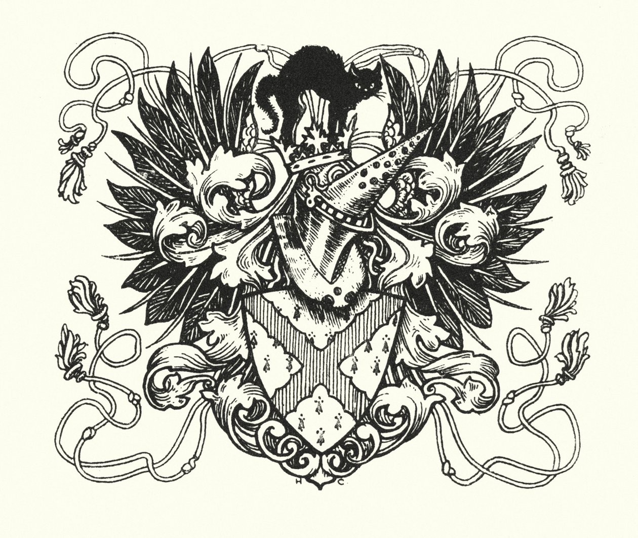 Legenden van Ingoldsby: Illustratie titelpagina (litho) door Herbert Cole