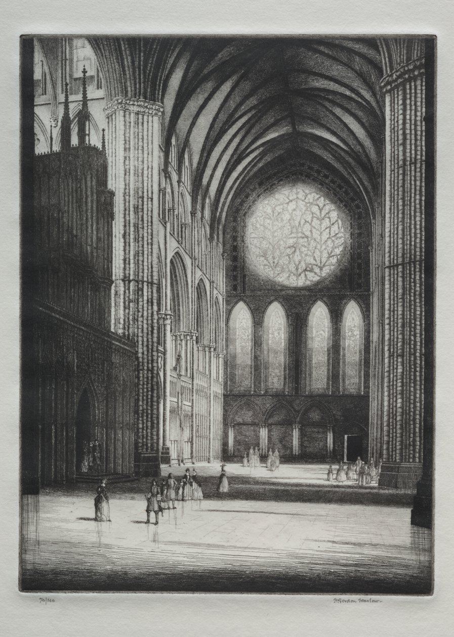 Lincoln Kathedraal, Interieur door Herbert Gordon Warlow
