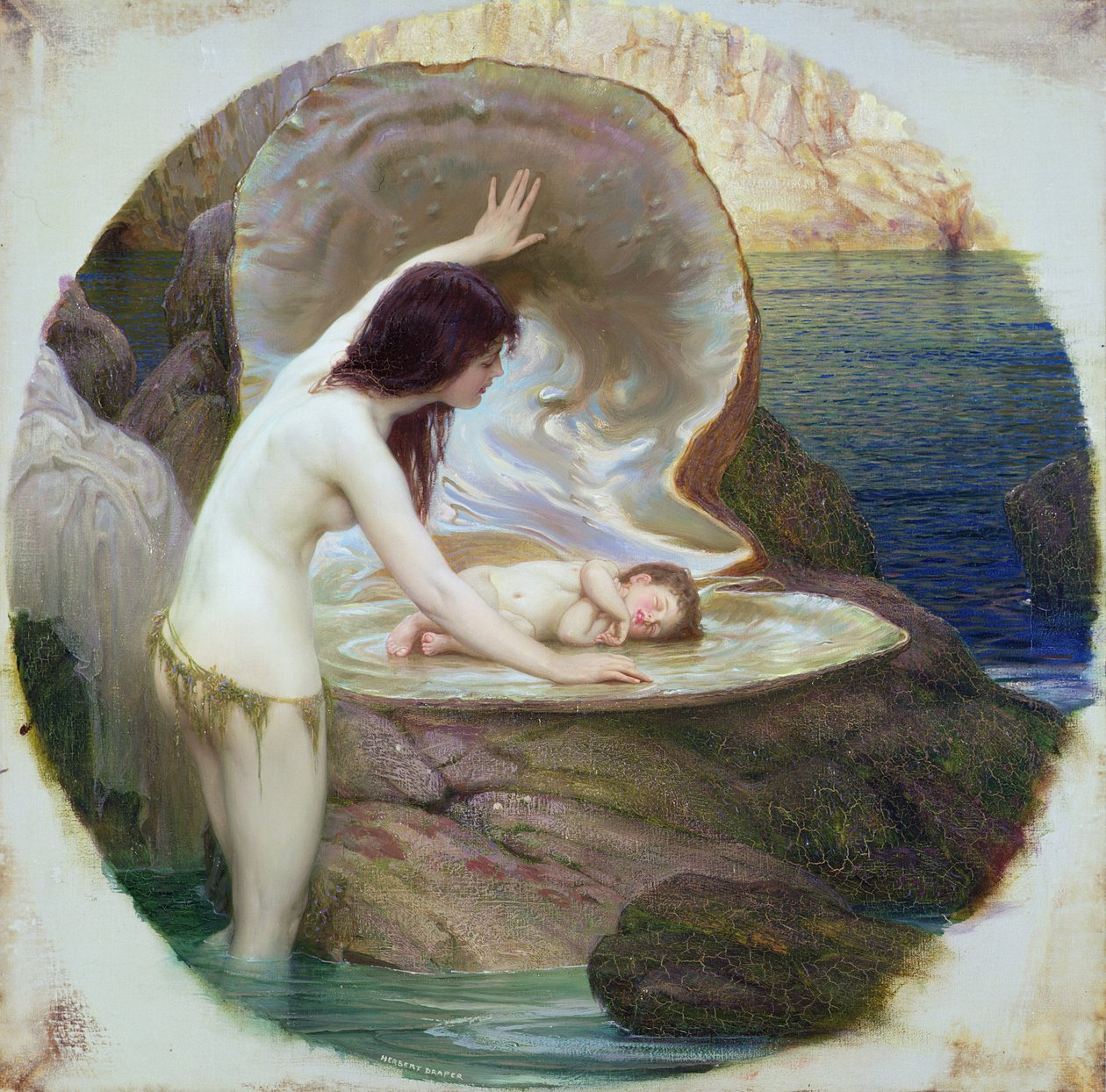 Een Waterbaby, c.1900 door Herbert James Draper