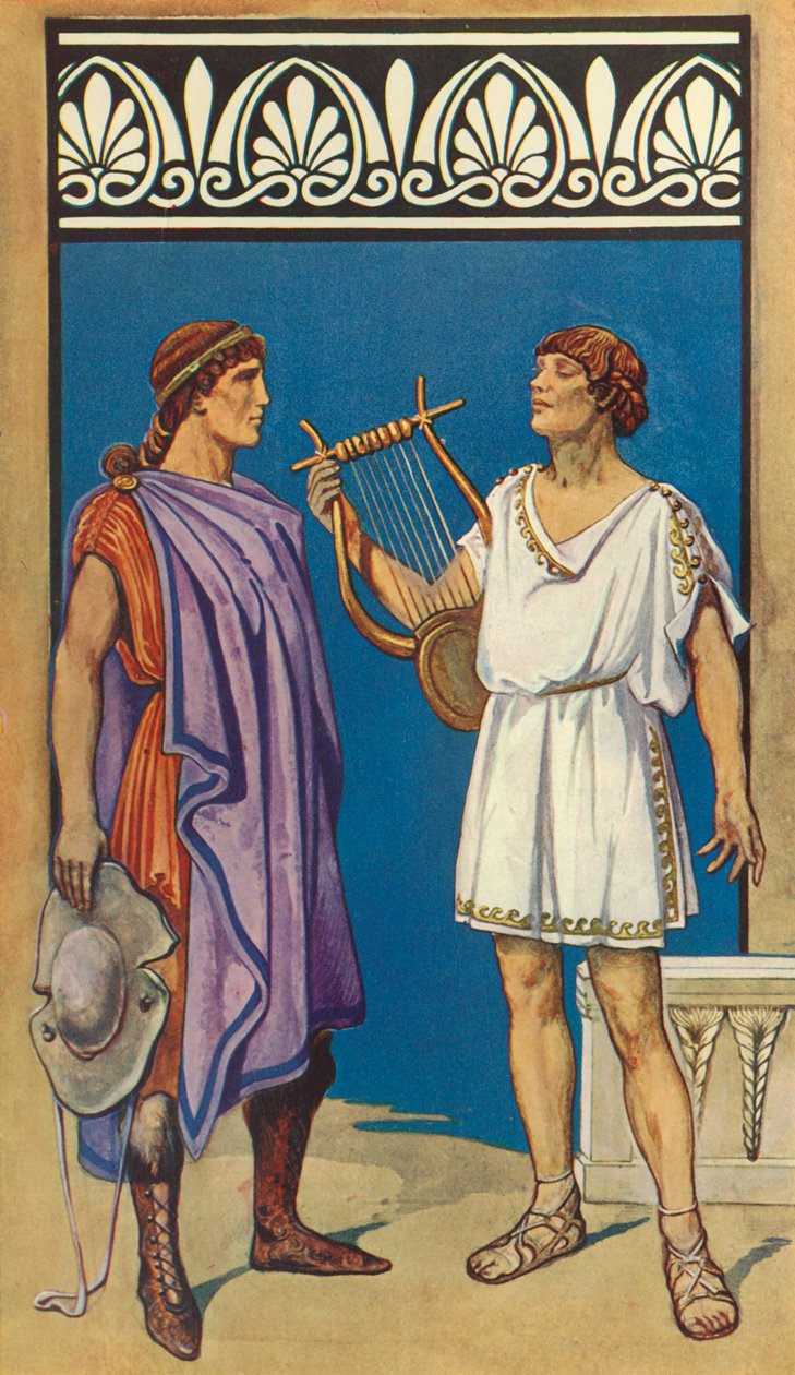 De Gekreukelde Chiton en de Chlamys links, De Chiton rechts, 1924 door Herbert Norris