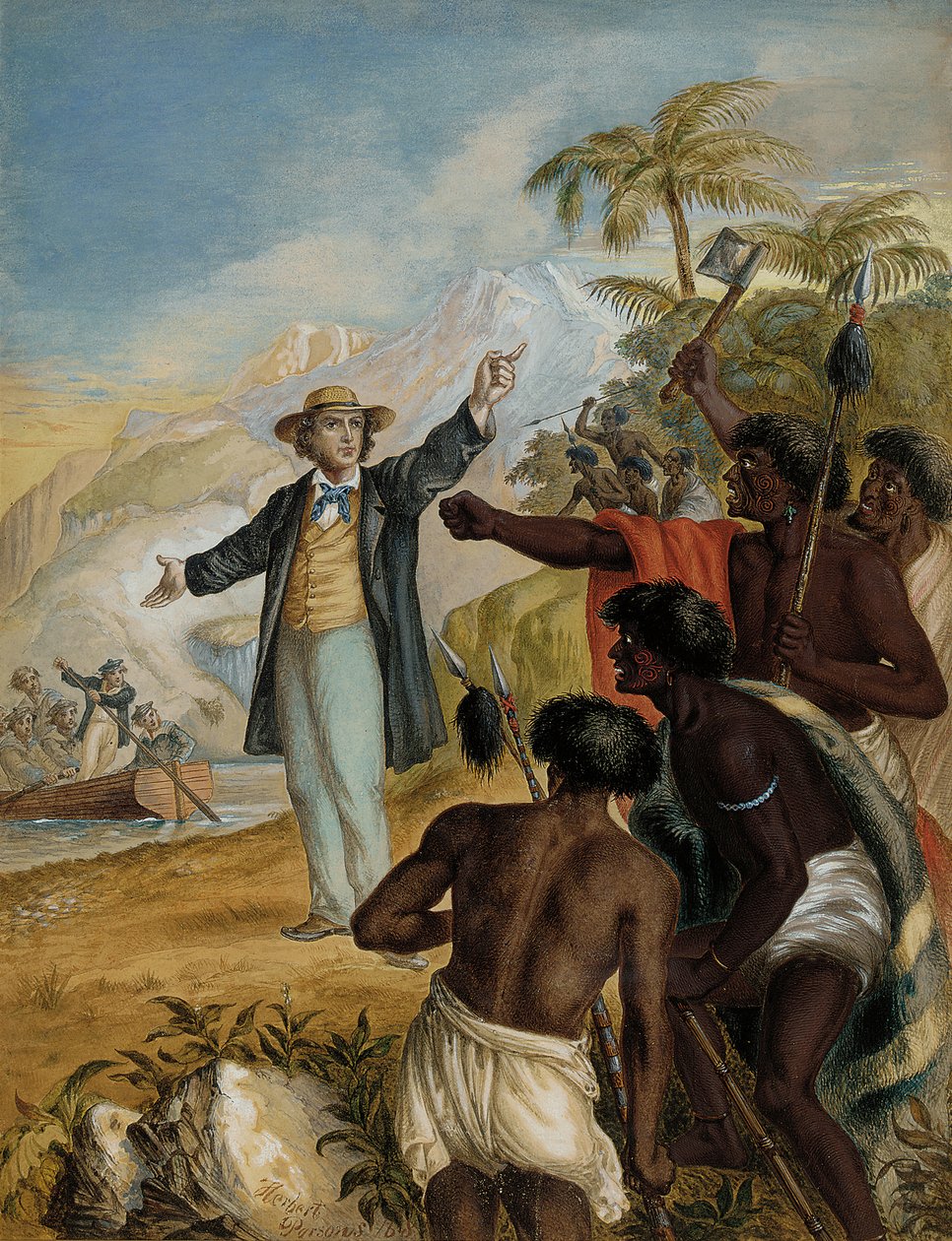 Een Schotse missionaris die aan land komt en wordt geconfronteerd door strijdende Maori