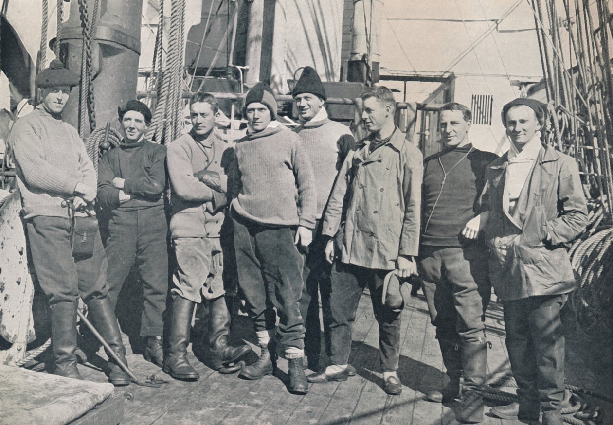 De officieren van de Terra Nova, 1912 expeditie, 1913 door Herbert Ponting