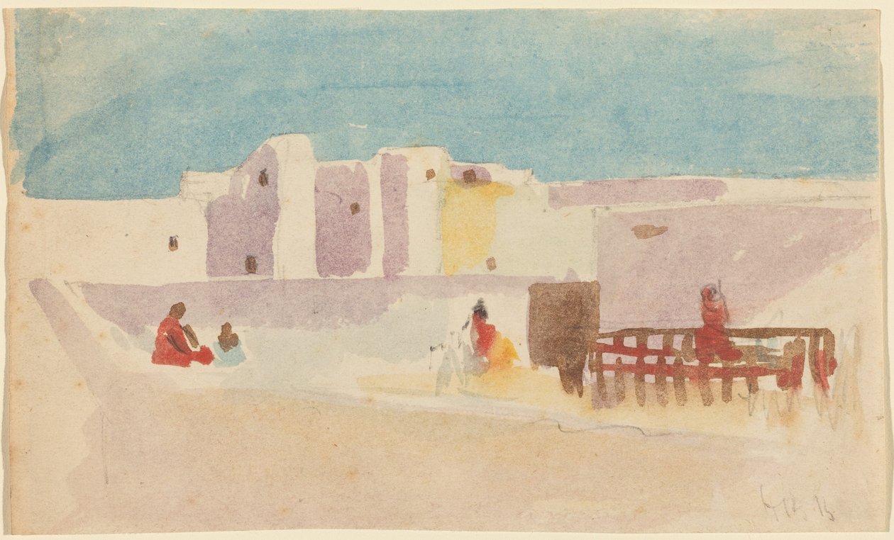 Muren van een Noord-Afrikaanse stad door Hercules Brabazon Brabazon