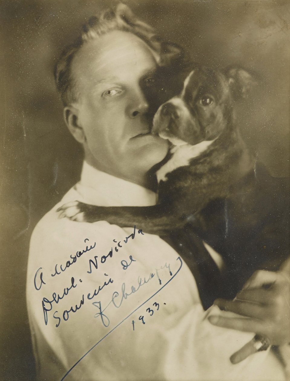 Portret van de zanger Feodor Ivanovich Chaliapin 1873-1938, c. 1930 door Herman Mishkin