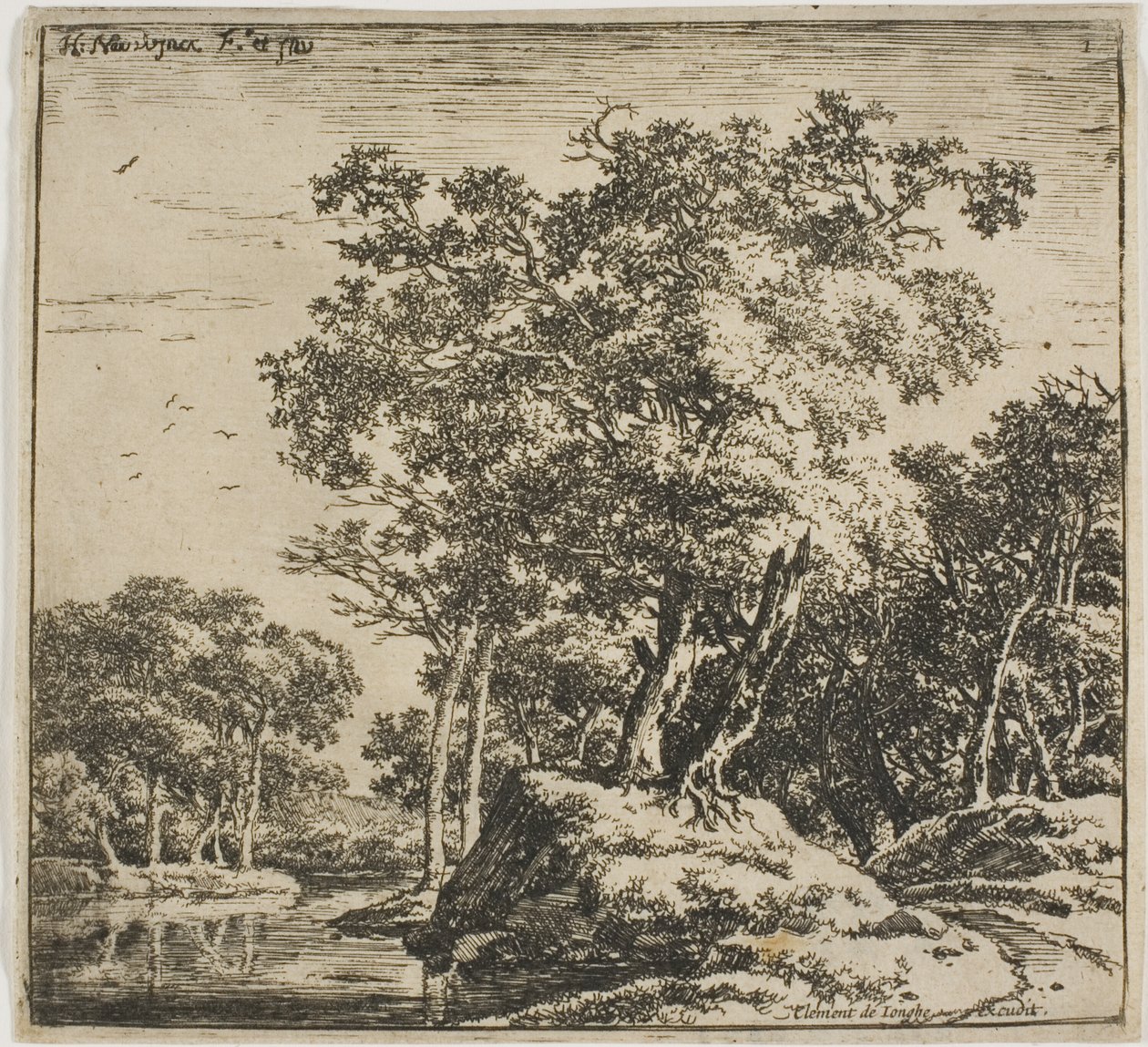 Landschap, uit reeks landschappen door Herman Naijwincx