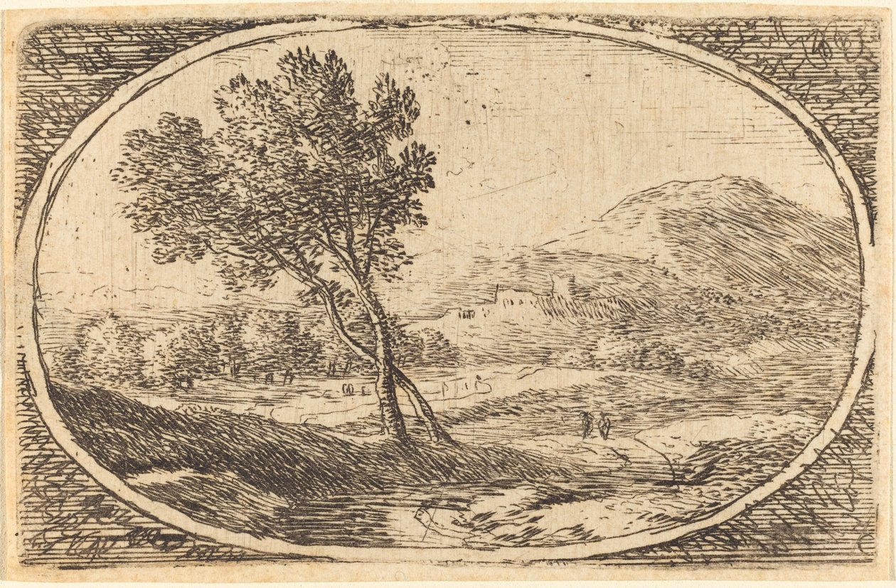 Een Landschap met een Grote Boom door Herman van Swanevelt