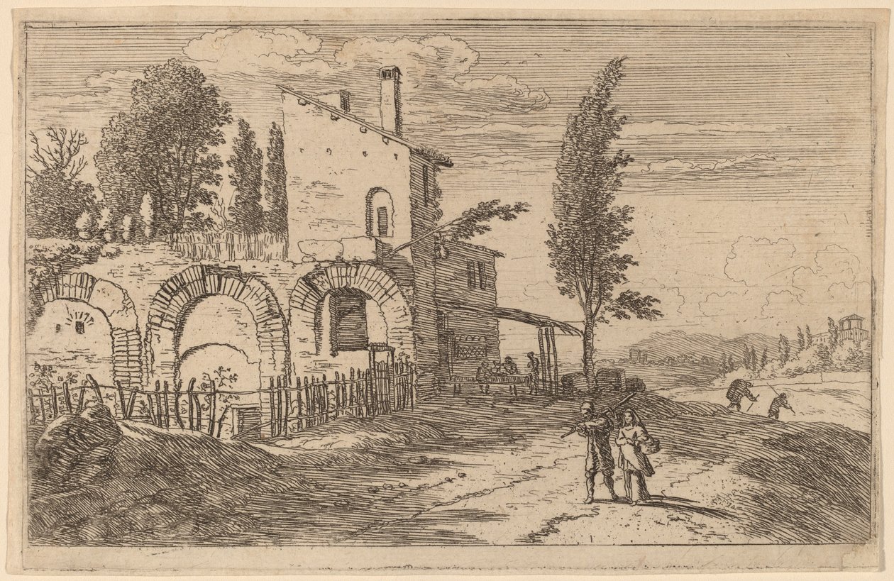 Herberg in de Ruïnes van het Paleis van de Keizers door Herman van Swanevelt
