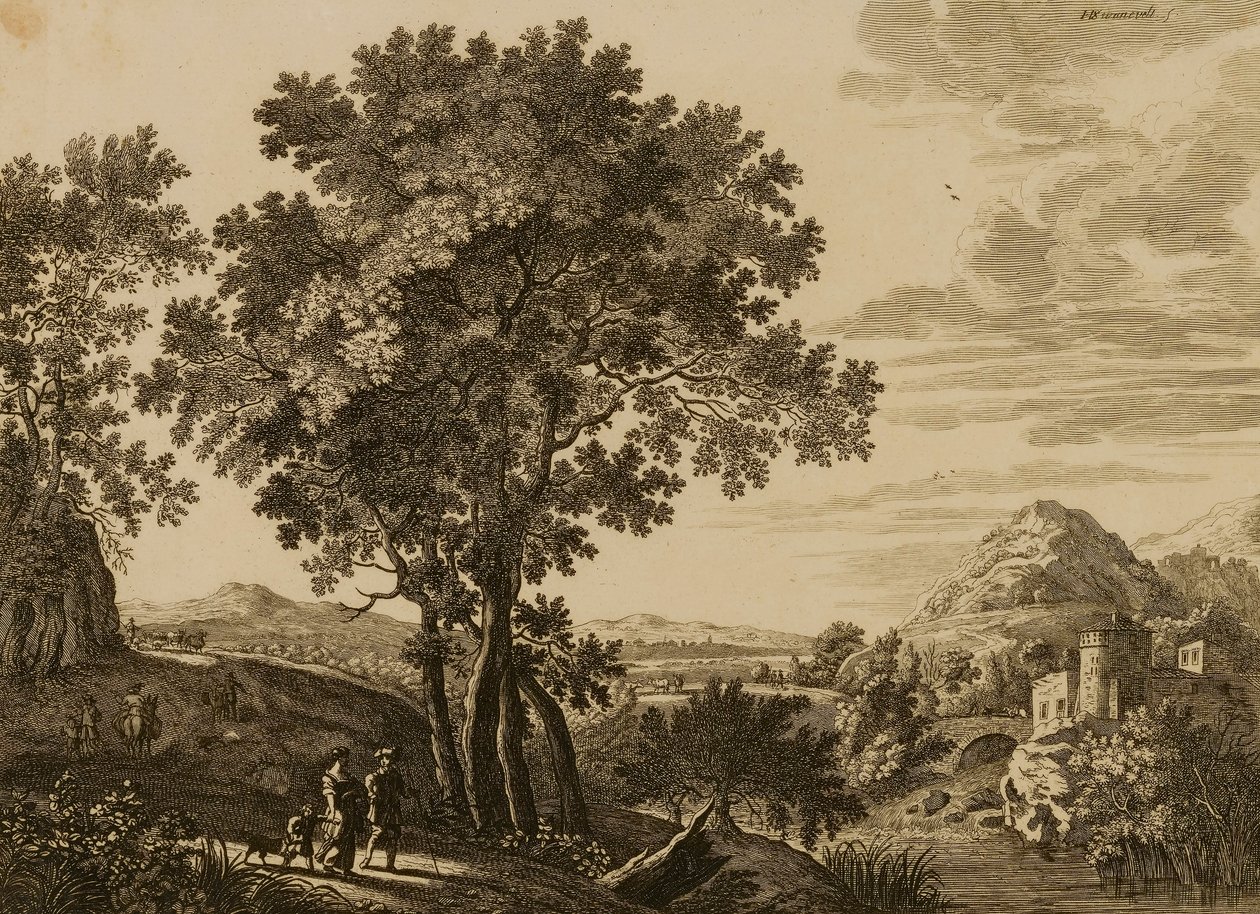 Landschap door Herman van Swanevelt