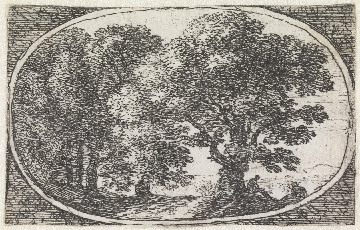 Landschap (nr. 10 uit de serie: Variae campestrum fantasiae) door Herman van Swanevelt