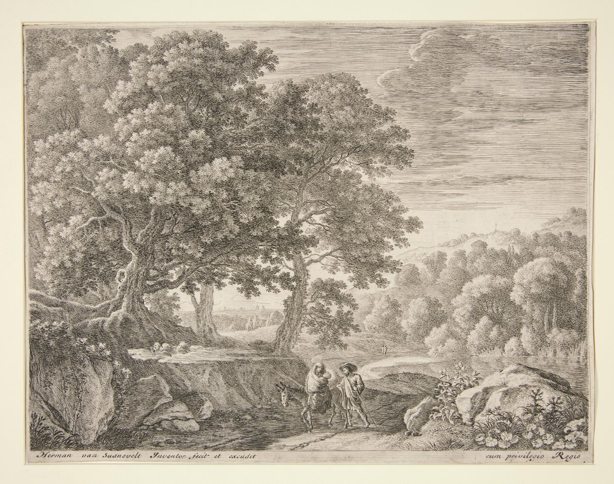 De Kleine Engelen op de Heuvel, uit de set De Vlucht naar Egypte door Herman van Swanevelt