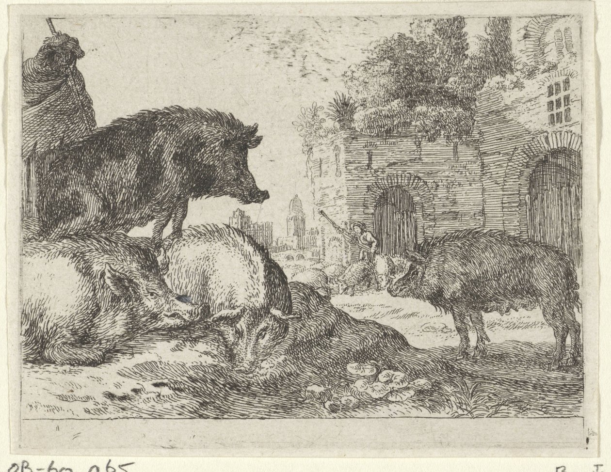 Varkens door Herman van Swanevelt