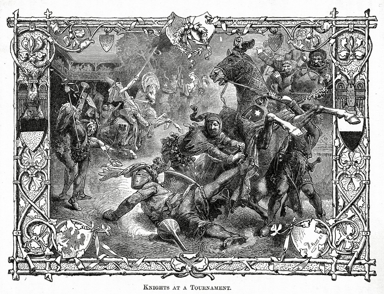 Ridders op een Toernooi, ca. 1882 door Hermann Vogel