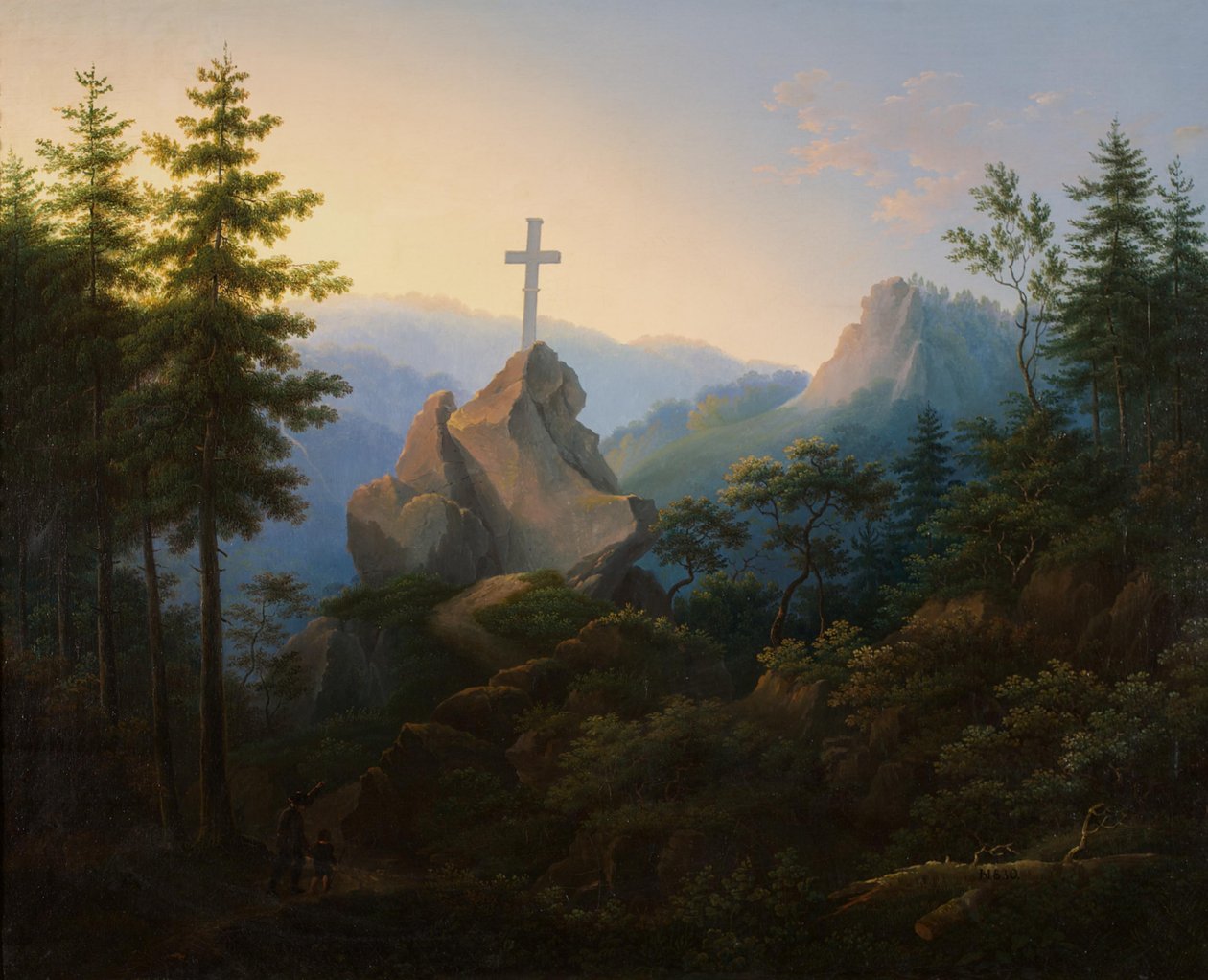 De Ilsenstein aan de voet van de Brocken in het Harzgebergte door Hermann Josef Neefe