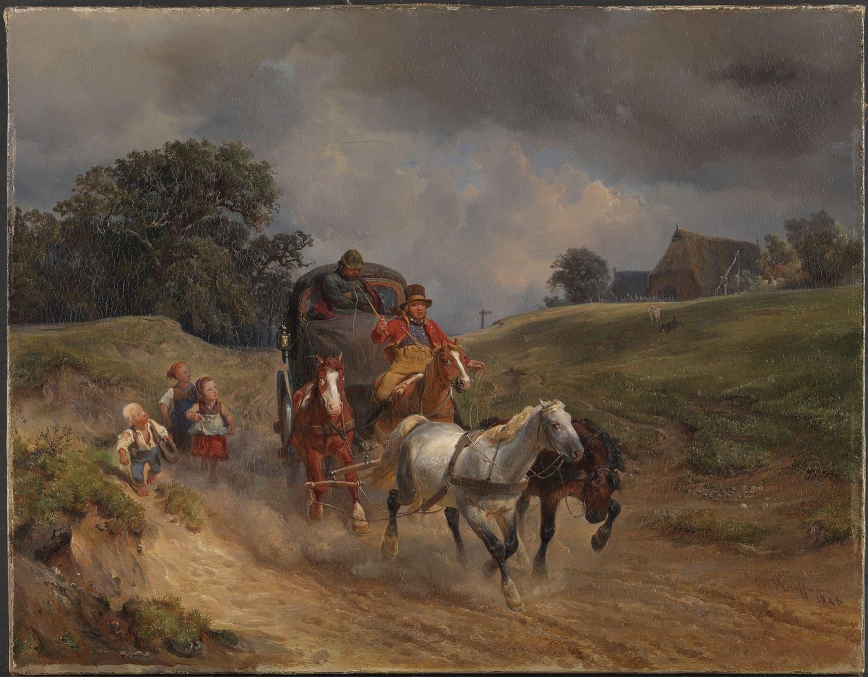 De Postkoets door Hermann Kauffmann the Elder