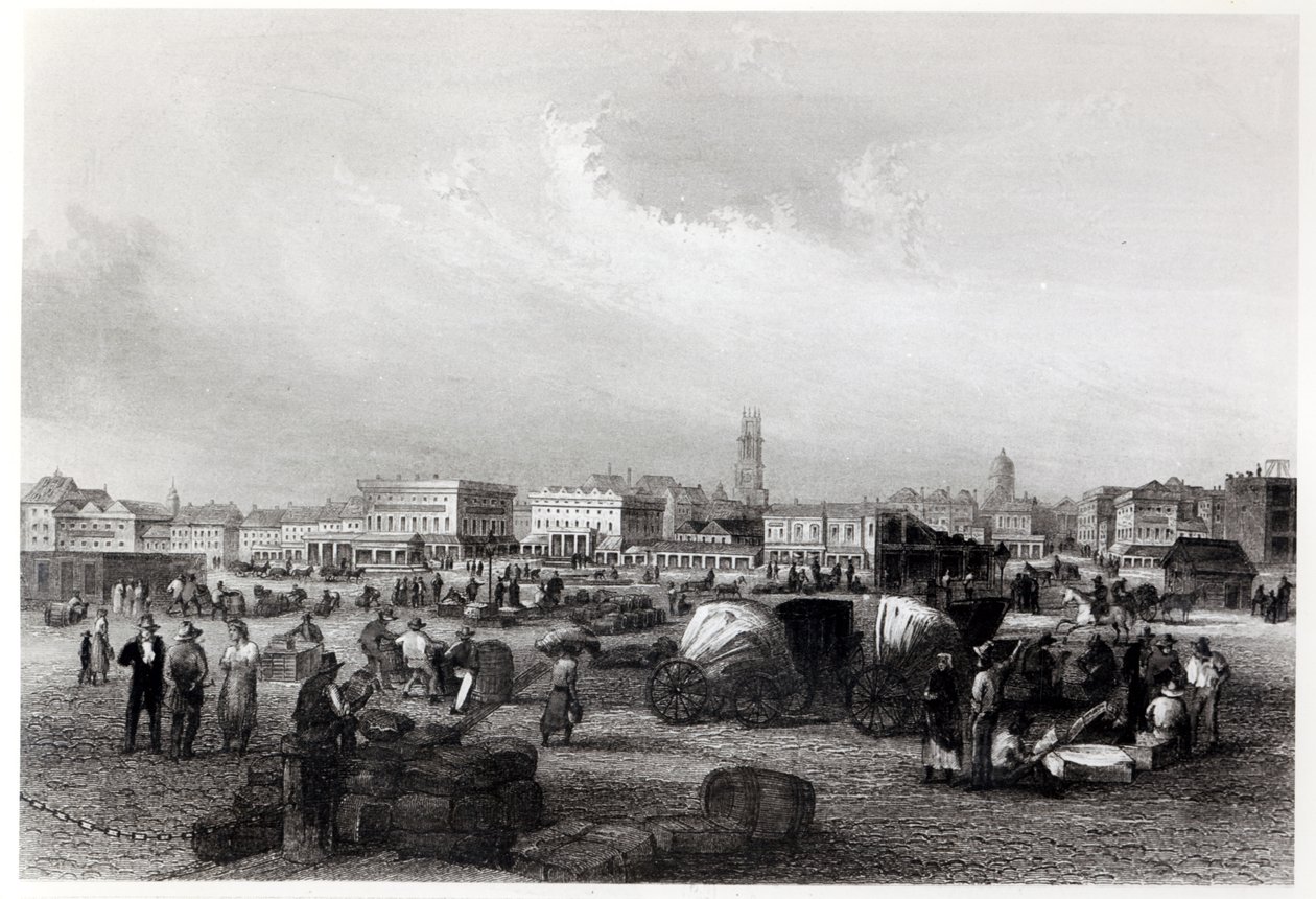 Aan de Kade Levee in New Orleans door Hermann Meyer