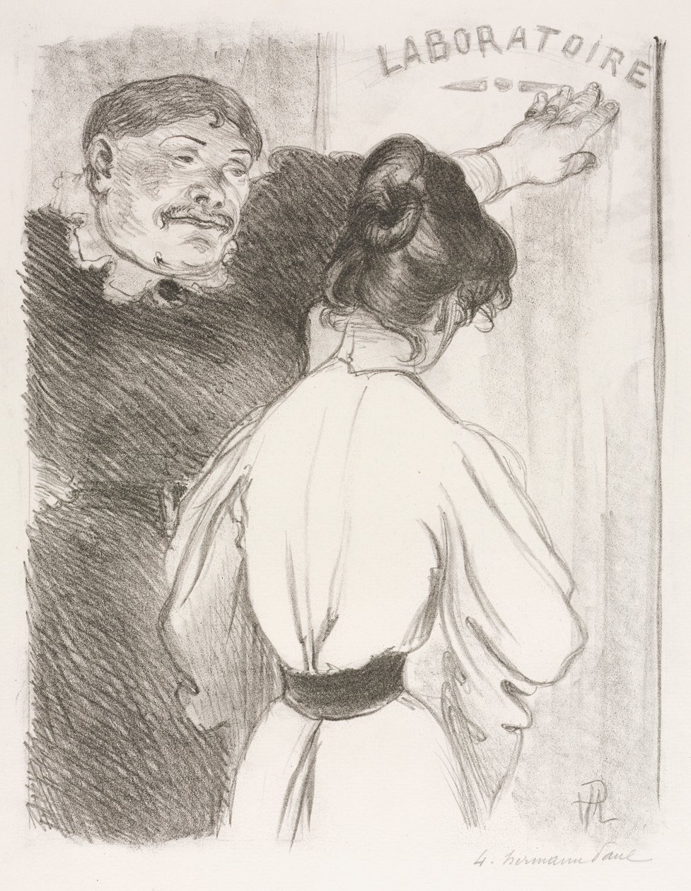 Laboratorium, ca. 1900 door Hermann Paul