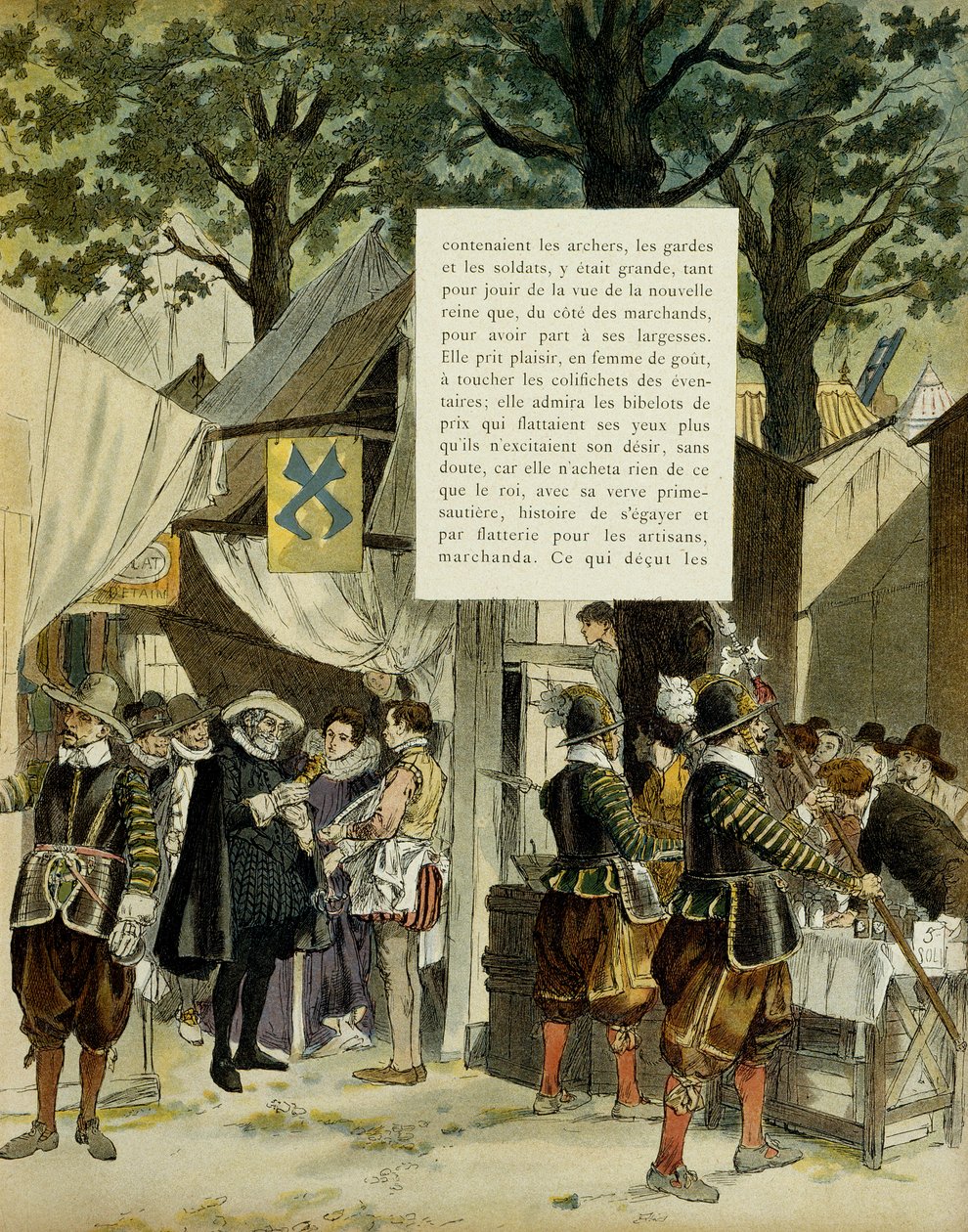 Hendrik IV (1553-1610) op de kermis van Saint Germain, na zijn huwelijk, 16 december door Hermann Vogel