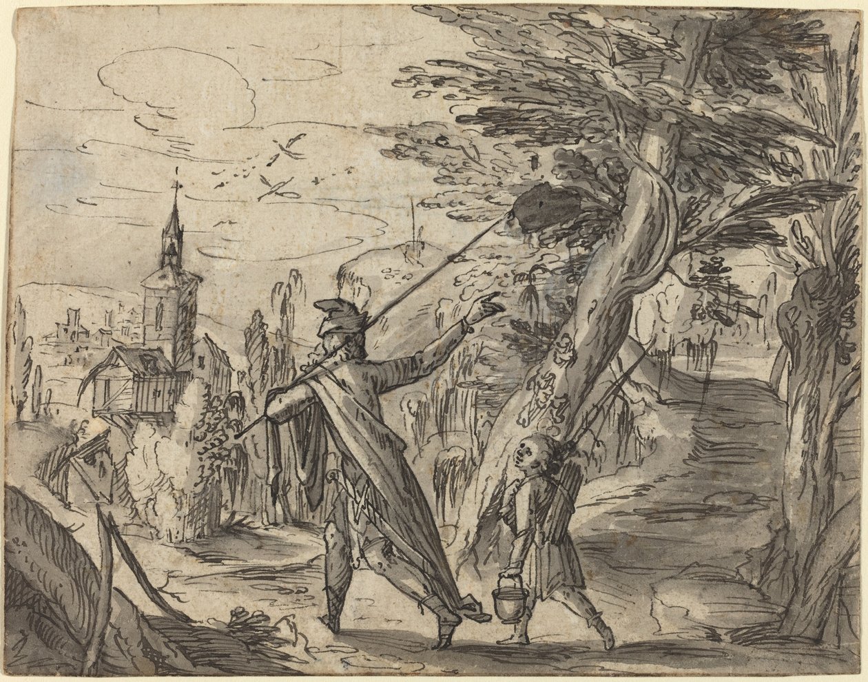 Abraham en Isaak door Hermann Weyer