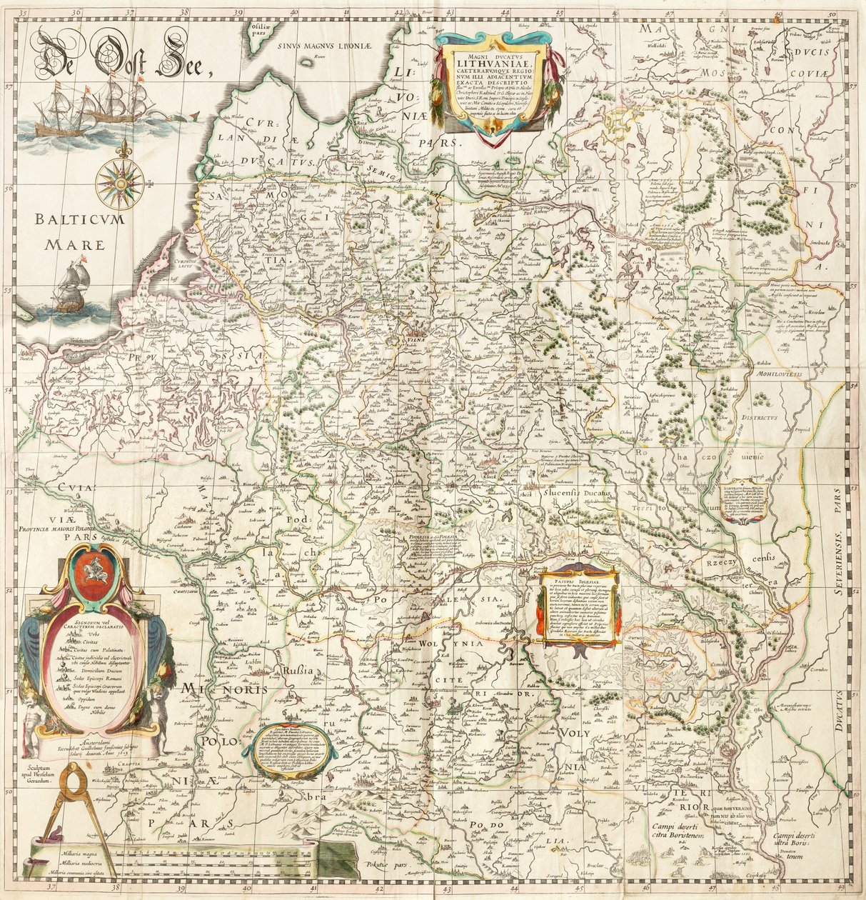 Magni Ducatus Lithuaniae Caeterarumque Regionum Illi Adjacentium door Hessel Gerritsz, Willem Janszoon