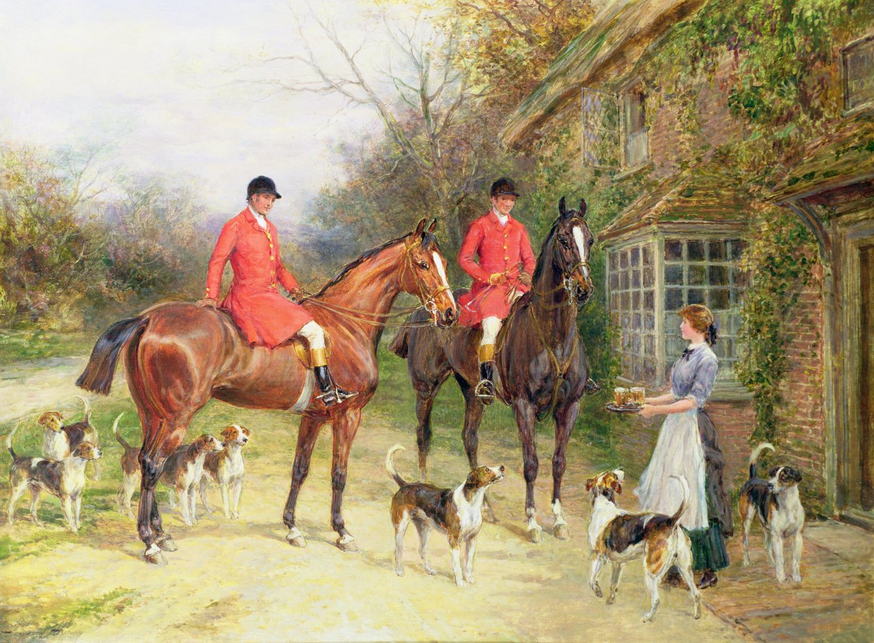 Een stop bij de Fox Inn door Heywood Hardy