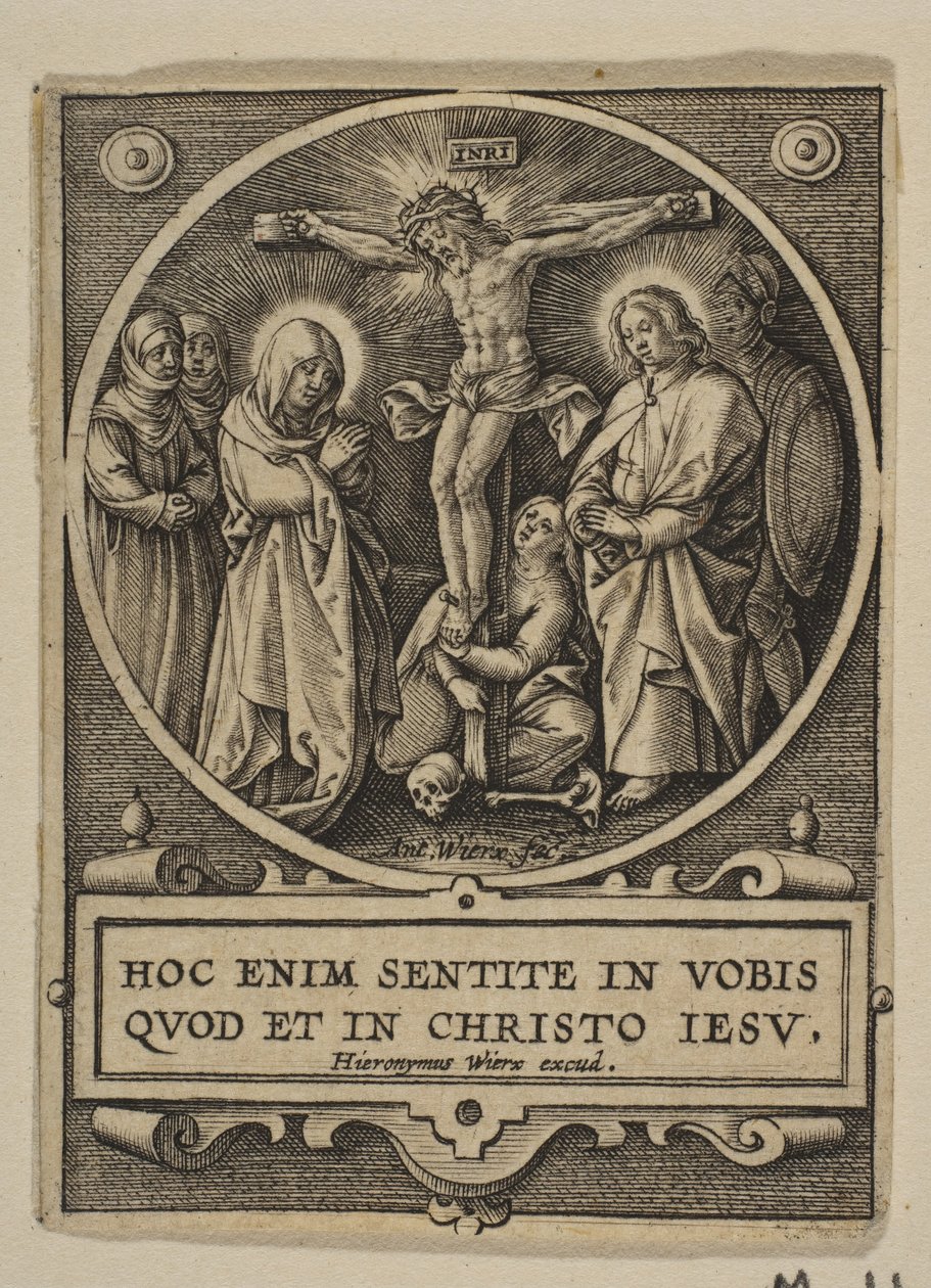 De kruisiging (kopie) door Hieronymous Wierix
