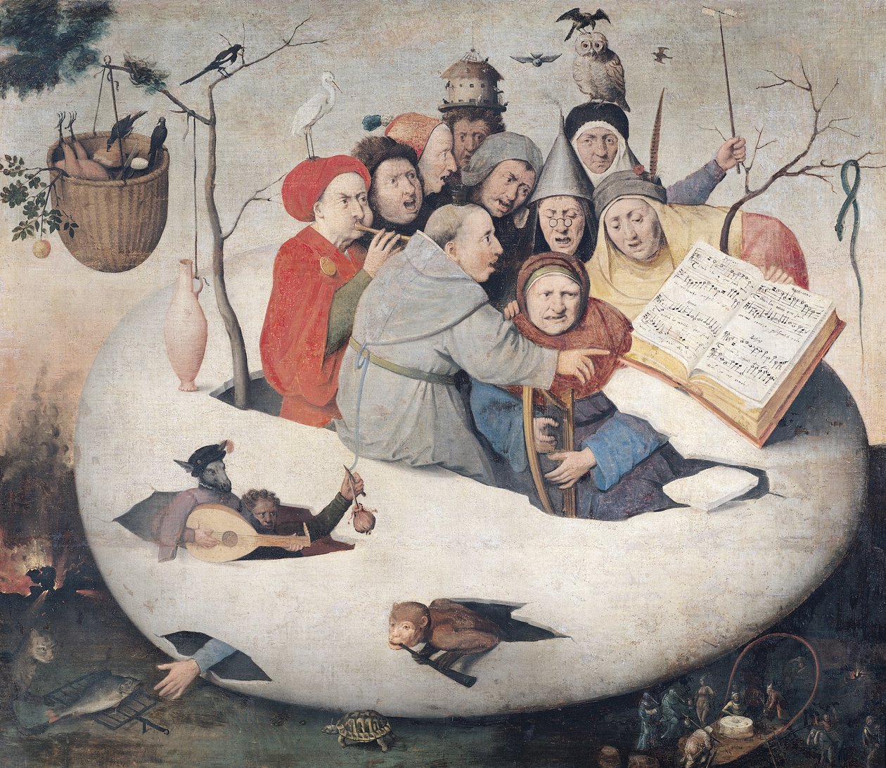 Het Concert in het Ei door Hieronymus Bosch