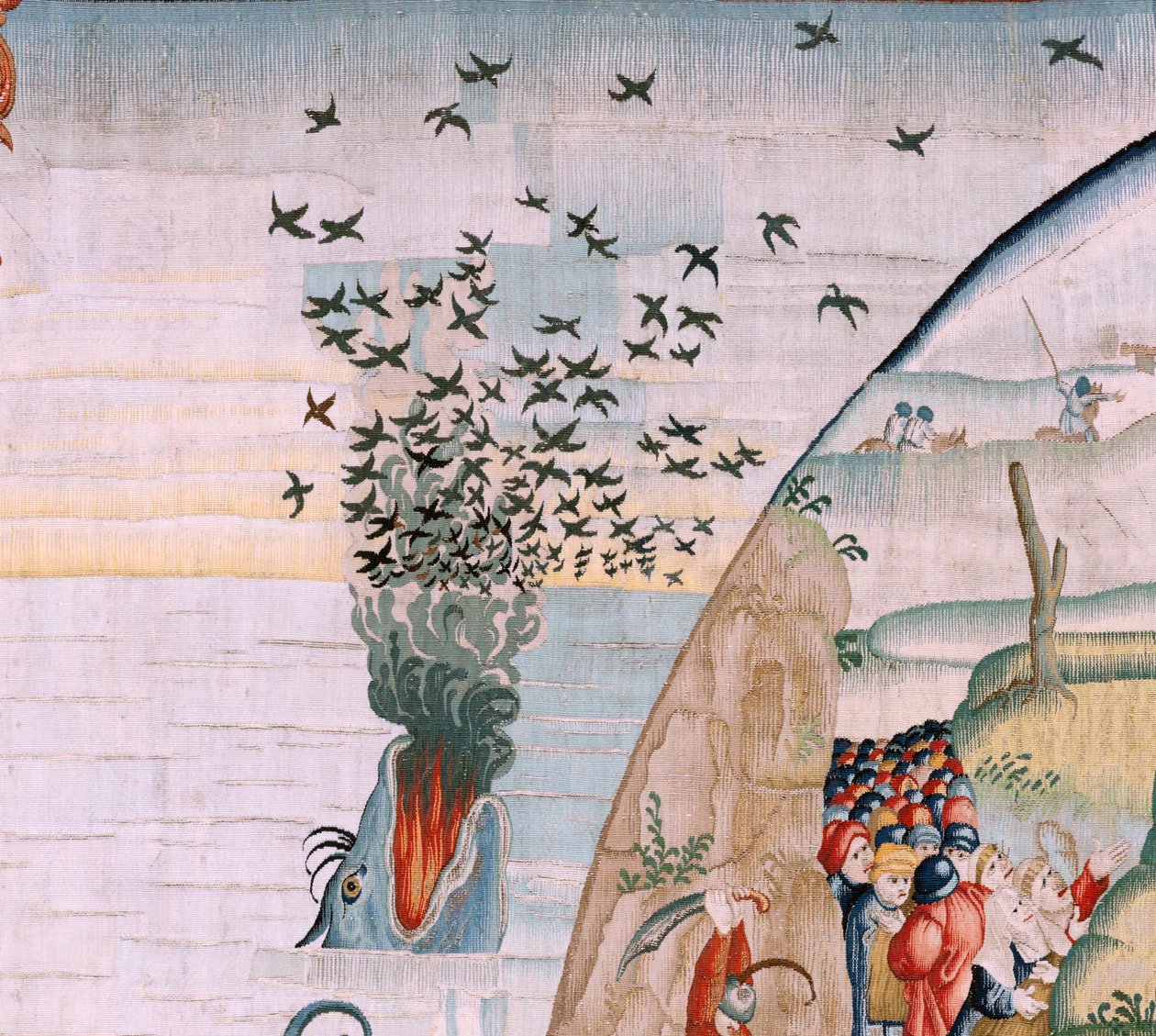 Vier wandtapijten naar Jheronimus Bosch. Beproevingen van het menselijk leven door Hieronymus (after) Bosch
