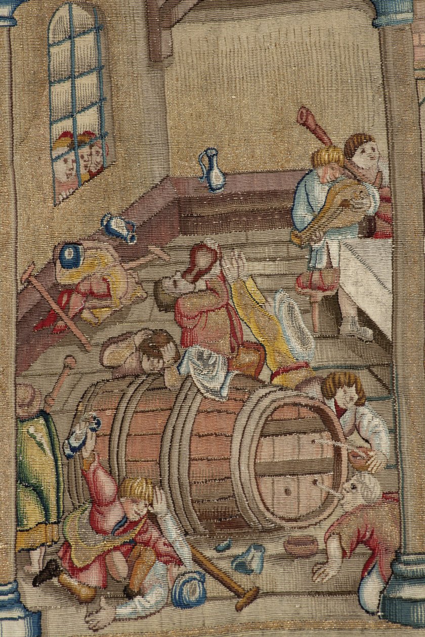 Tapijt geïnspireerd door het werk van Jheronimus Bosch, ca.1560 door Hieronymus (after) Bosch