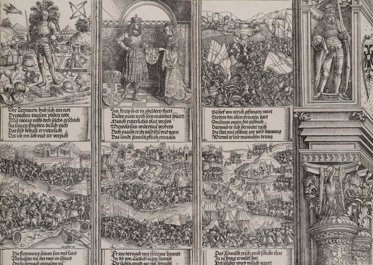 De verloving van Maria van Bourgondië, Jonge Maximiliaan, De strijd om de Bourgondische opvolging, 1515 door Hieronymus Andreae