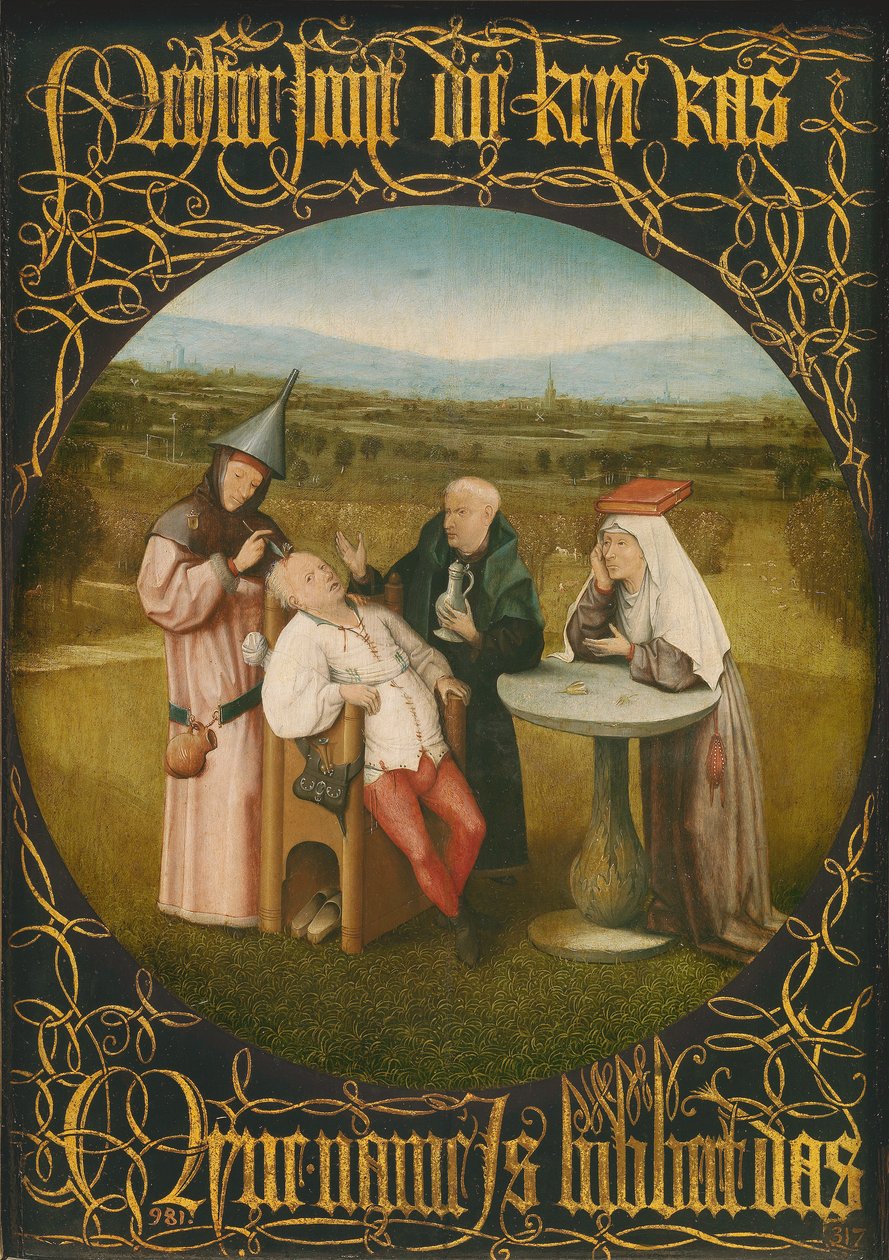 De genezing van dwaasheid, c.1494 door Hieronymus Bosch