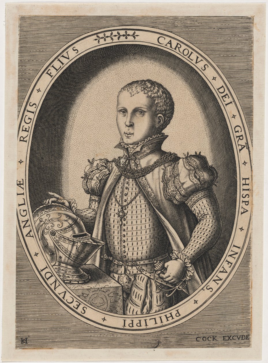 Don Carlos, prins van Asturië door Hieronymus Cock