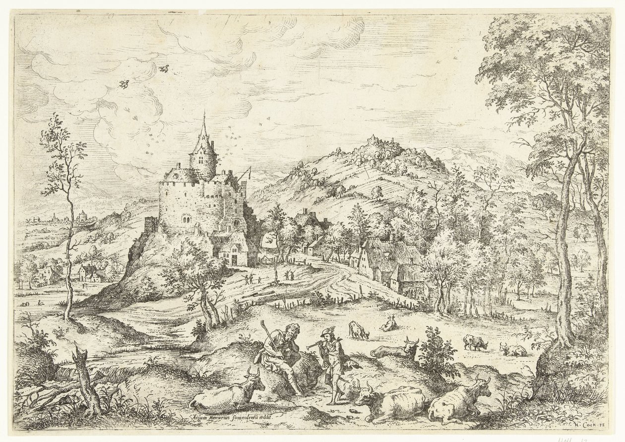 Mercurius en Argus door Hieronymus Cock