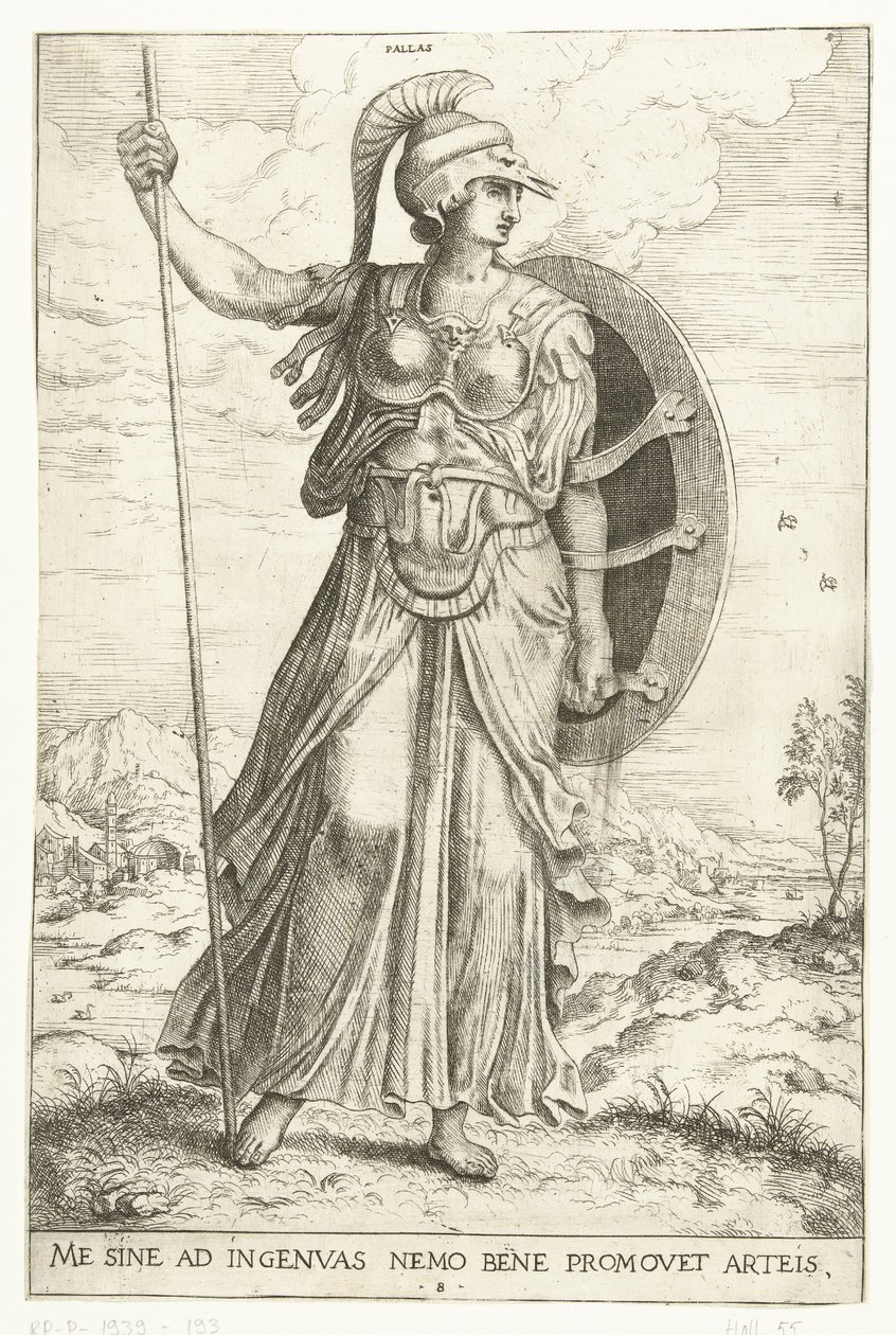 Minerva door Hieronymus Cock