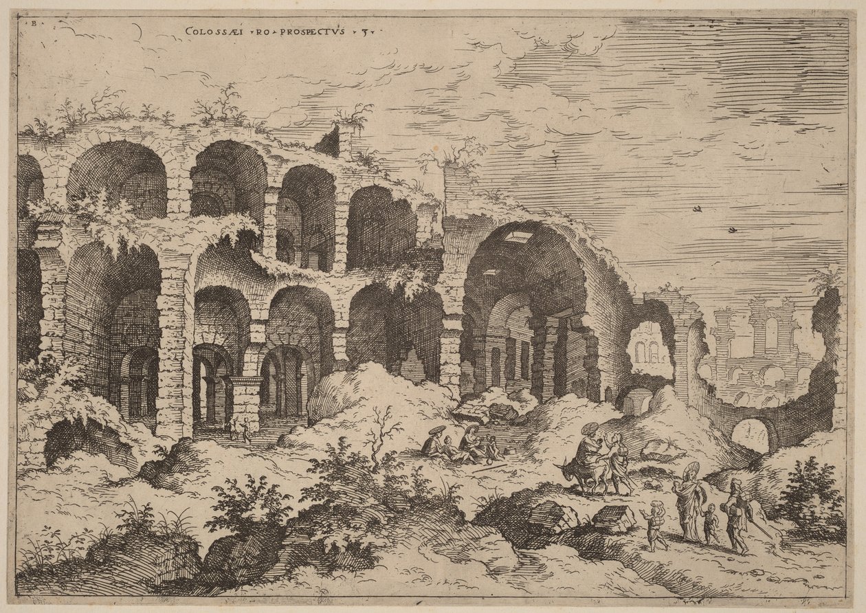 Derde aanzicht van het Colosseum door Hieronymus Cock