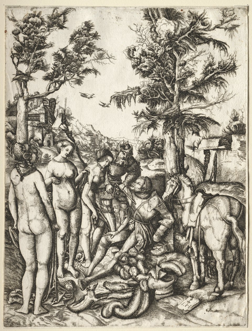 Het Oordeel van Paris door Hieronymus Hopfer