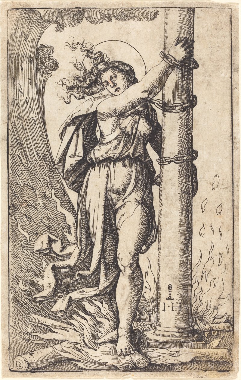 Moed door Hieronymus Hopfer after Marcantonio Raimondi