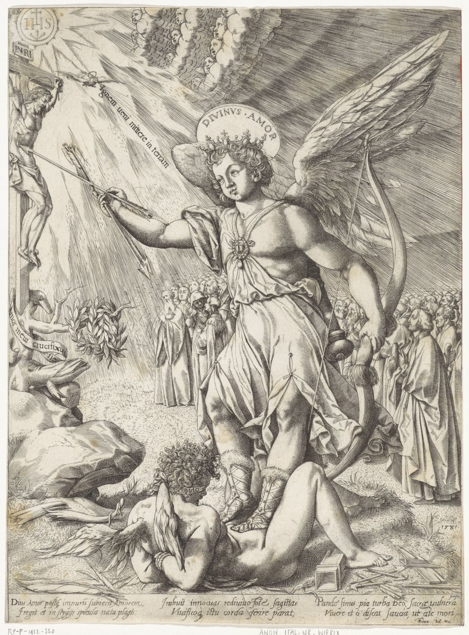 De hemelse liefde door Hieronymus Wierix