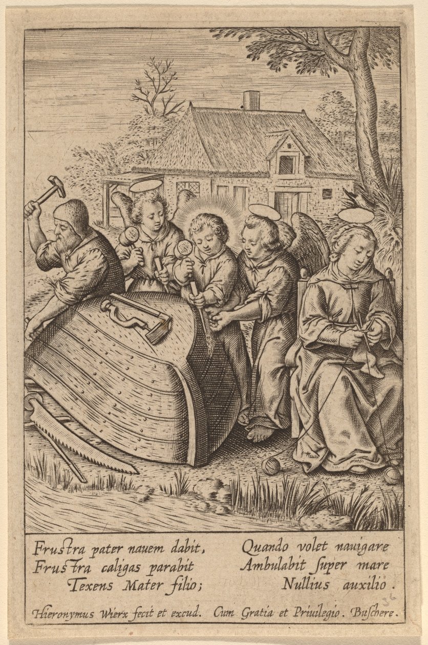 Frustra pater nauem dabit door Hieronymus Wierix