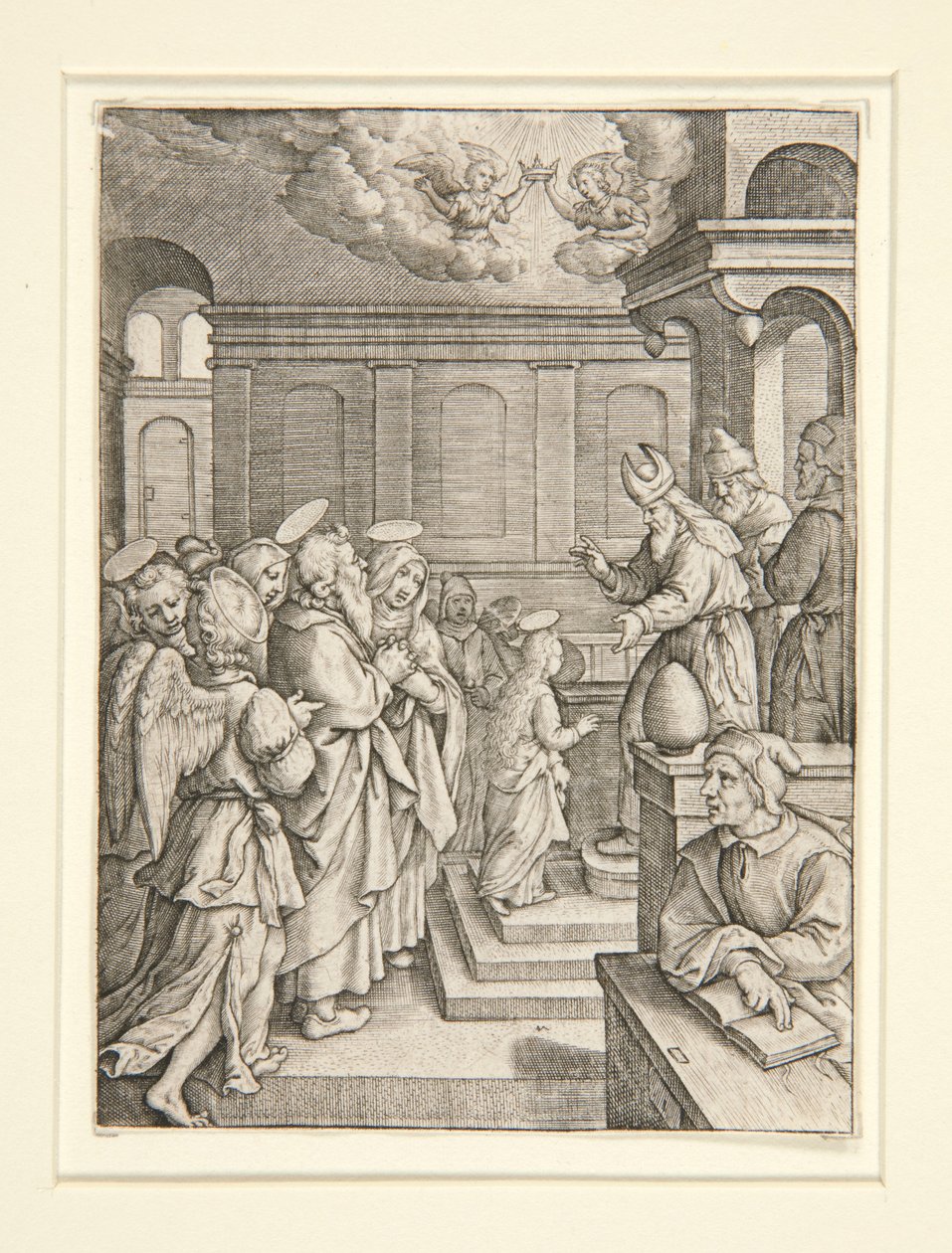 De presentatie van de Maagd, uit de serie Het leven van de Maagd door Hieronymus Wierix