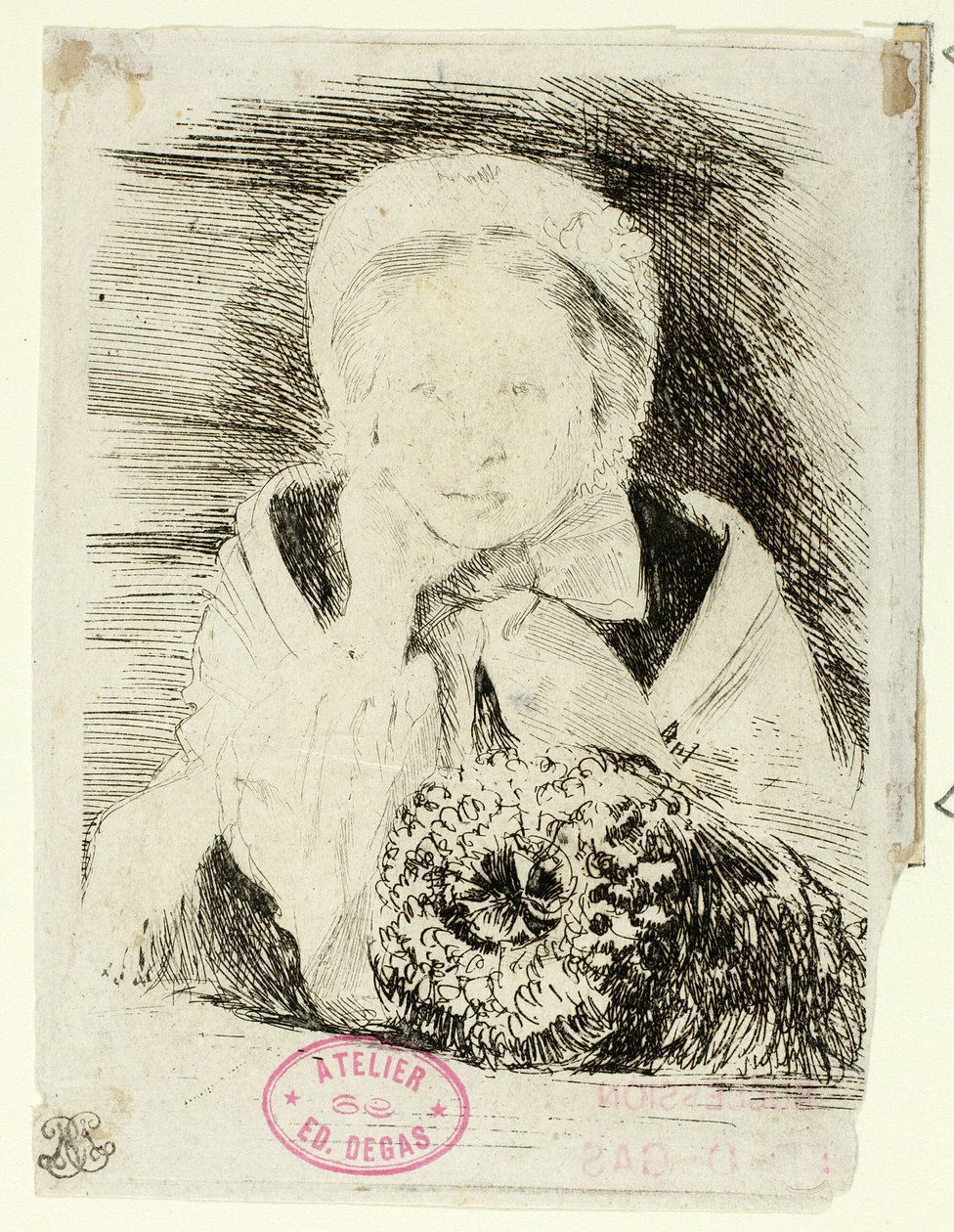 Marguerite Degas, de zus van de kunstenaar door Hilaire Germain Edgar Degas