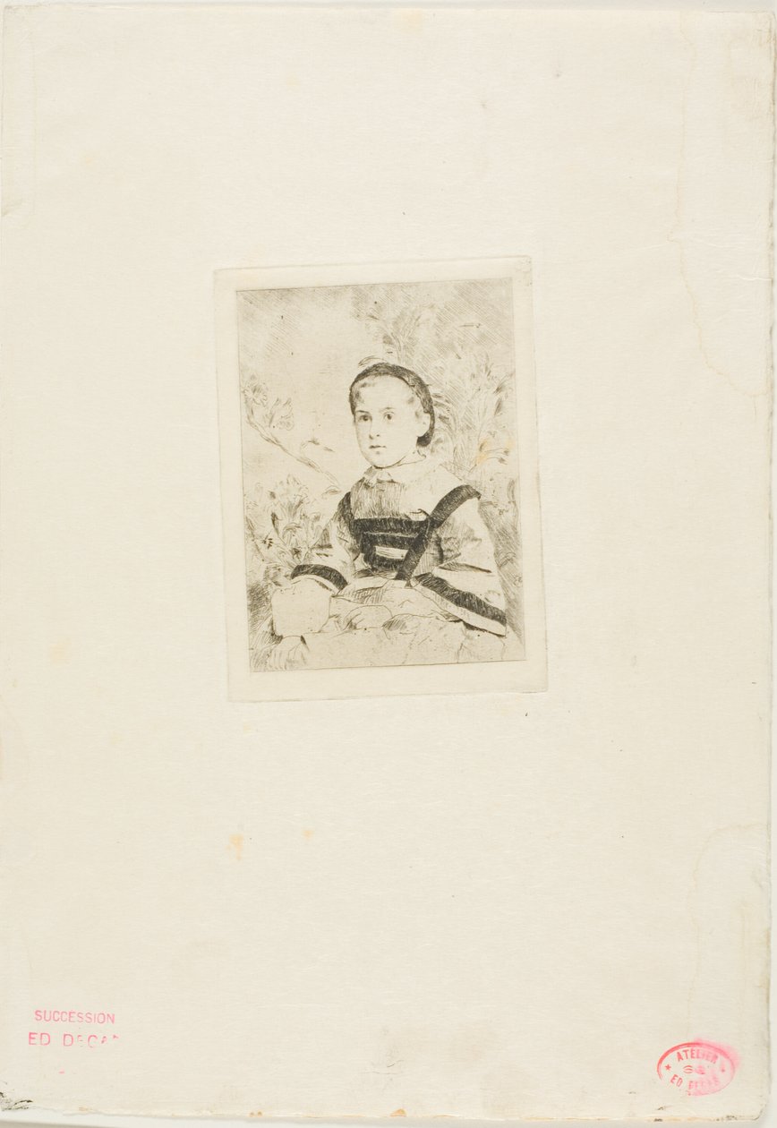 Mlle. N. Wolkonska, tweede bord door Hilaire Germain Edgar Degas