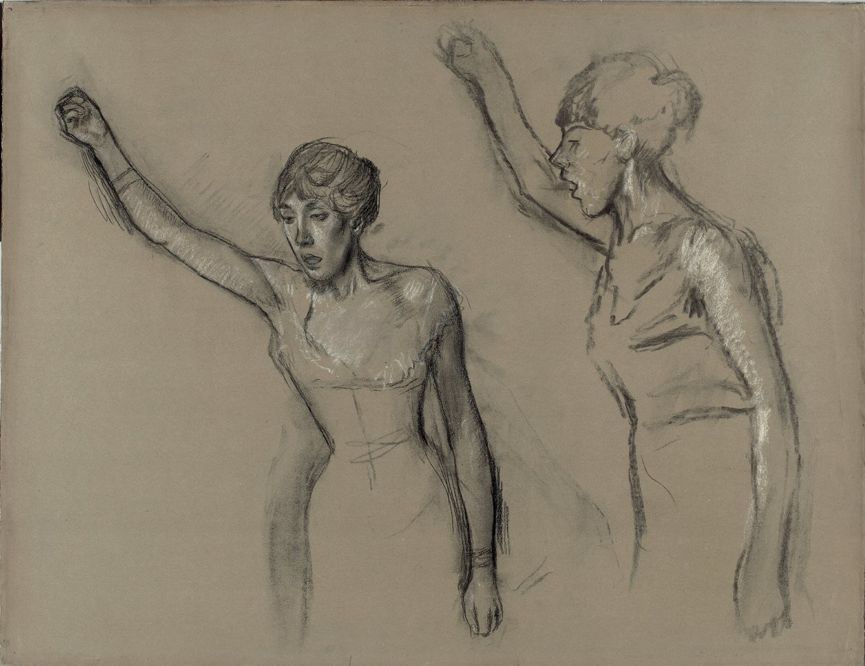 Studie van een zanger door Hilaire Germain Edgar Degas