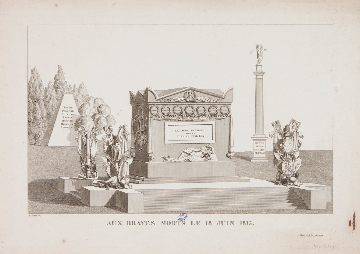 De Dappere Doden van 18 juni 1815 door Hippolyte Lecomte