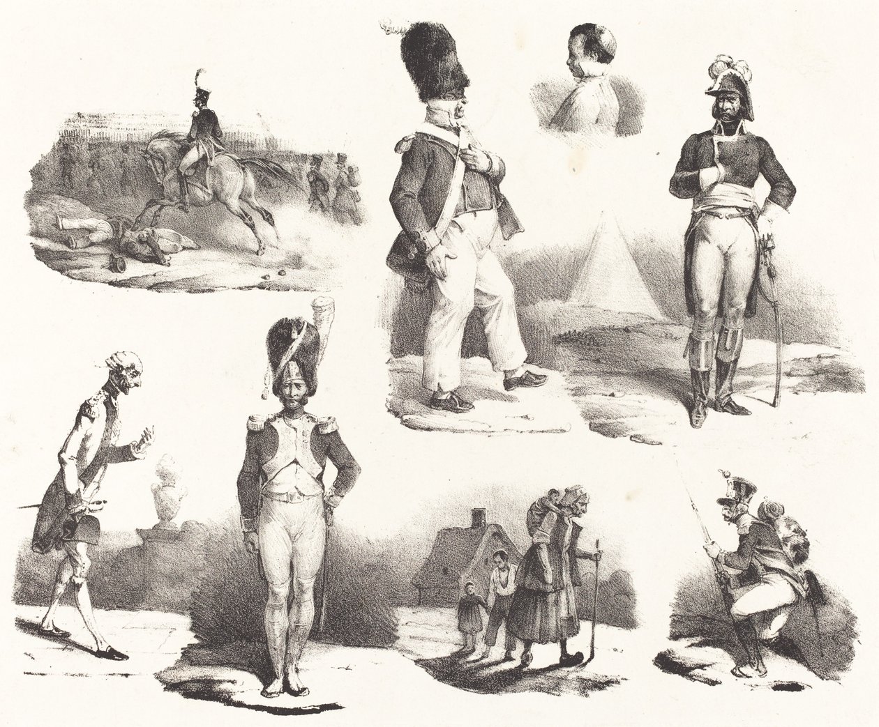 Acht Vignetten door Hippolyte Bellange