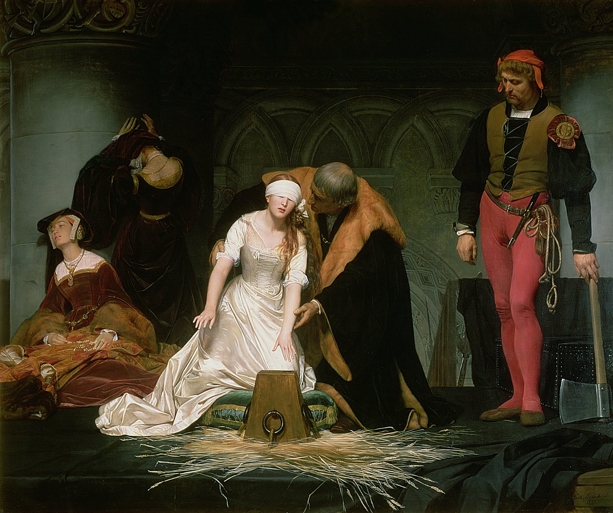 De executie van Lady Jane Grey, 1833 door Hippolyte Delaroche