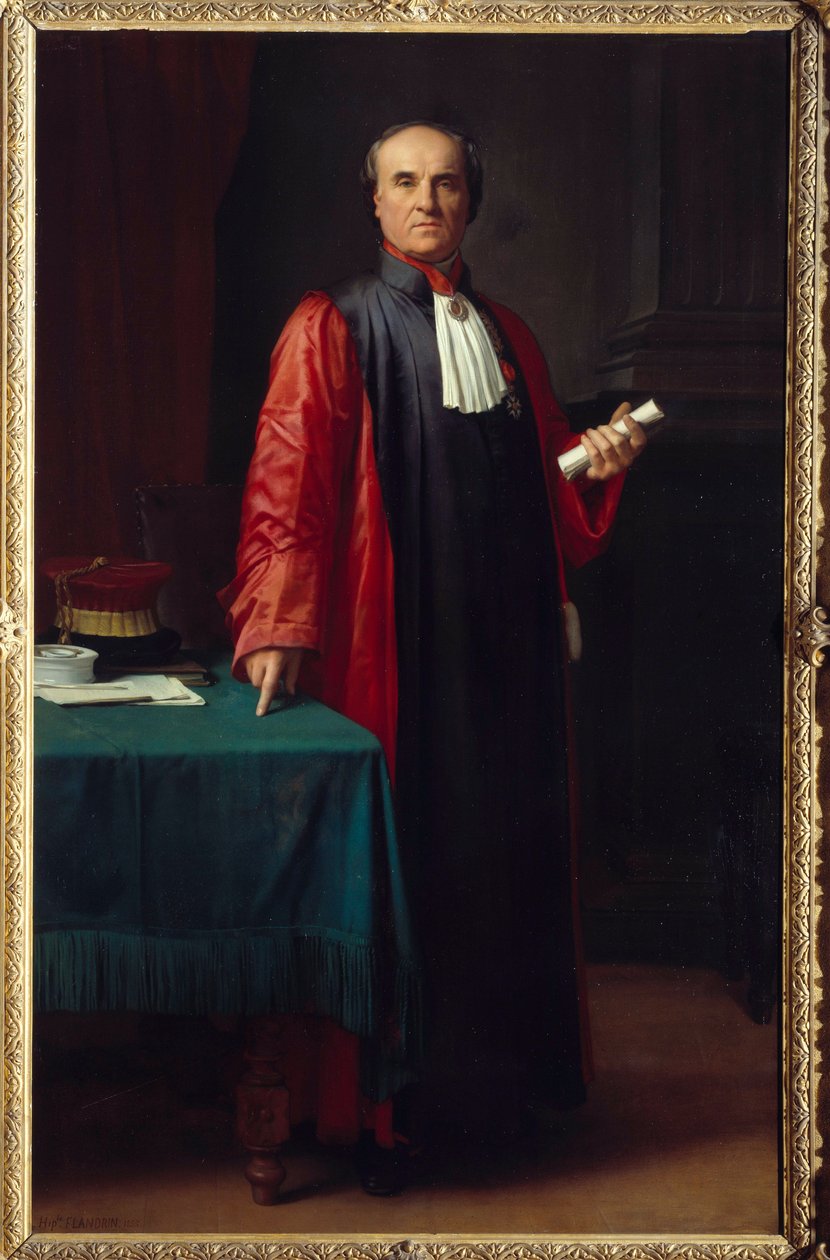Portret van dokter Rostan door Hippolyte Flandrin