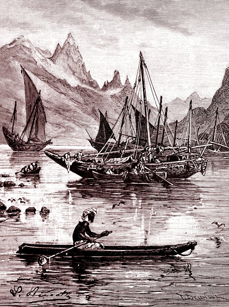 De Rode Zee (Egyptische kant) door Hippolyte Leon Benett