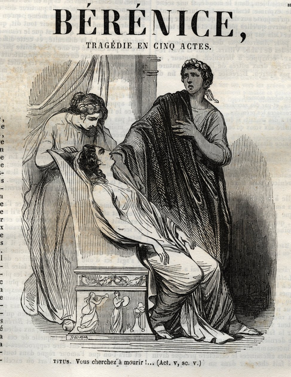 Berenice tragedie in vijf bedrijven - gravure in 