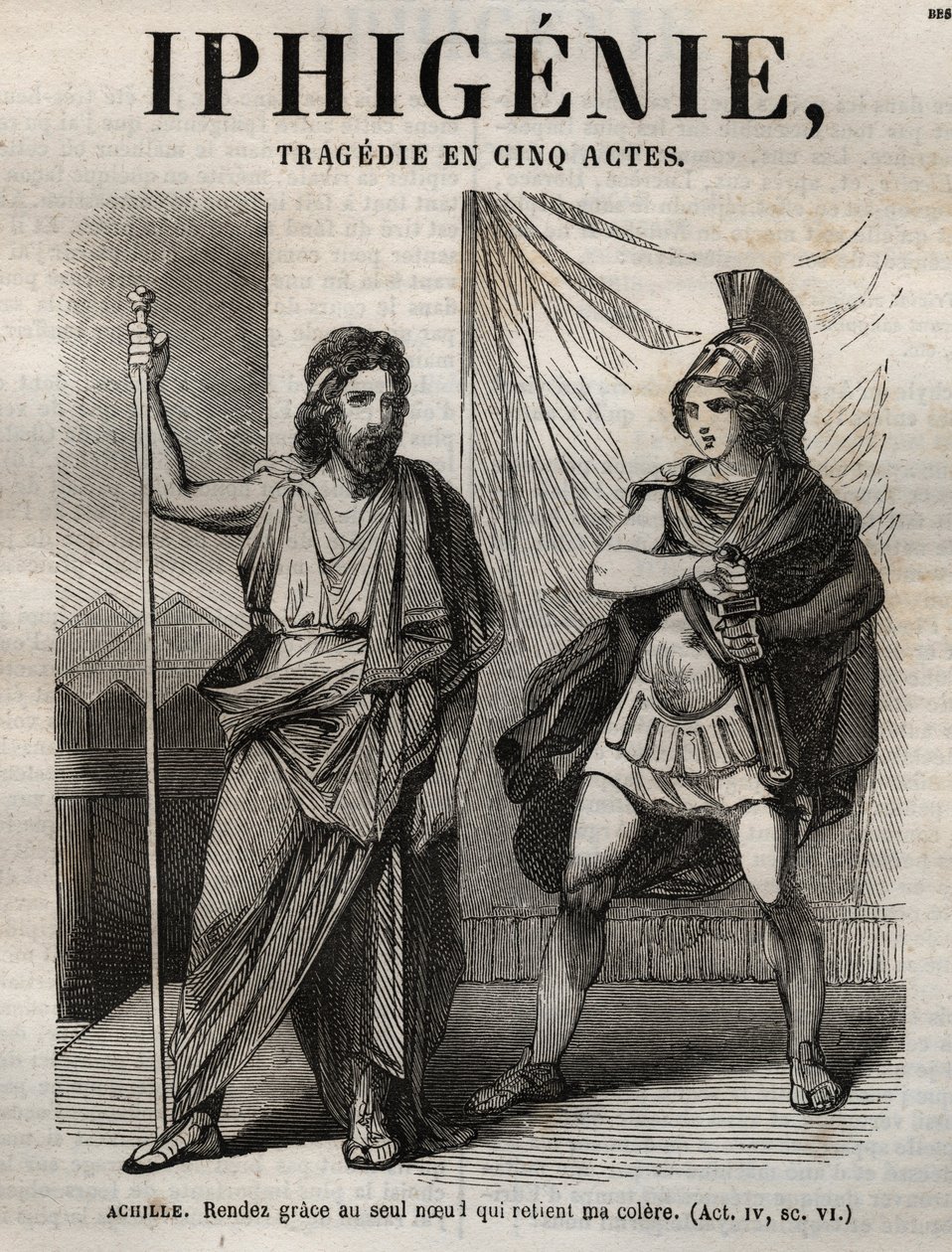 Iphigenie tragedie van Jean Racine - gravure in 